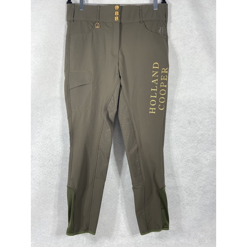 Holland Cooper Breeches Women's UK Size 16 Green Riding Pants NWOT